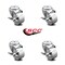 Service Caster 3 Inch Semi Steel Wheel Swivel Bolt Hole Caster Set with Brake SCC-BH20S315-SSR-TLB-4 - alternate 6